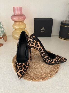 DKNY Leopard Print Pointed Toe Stiletto Pumps - Women's